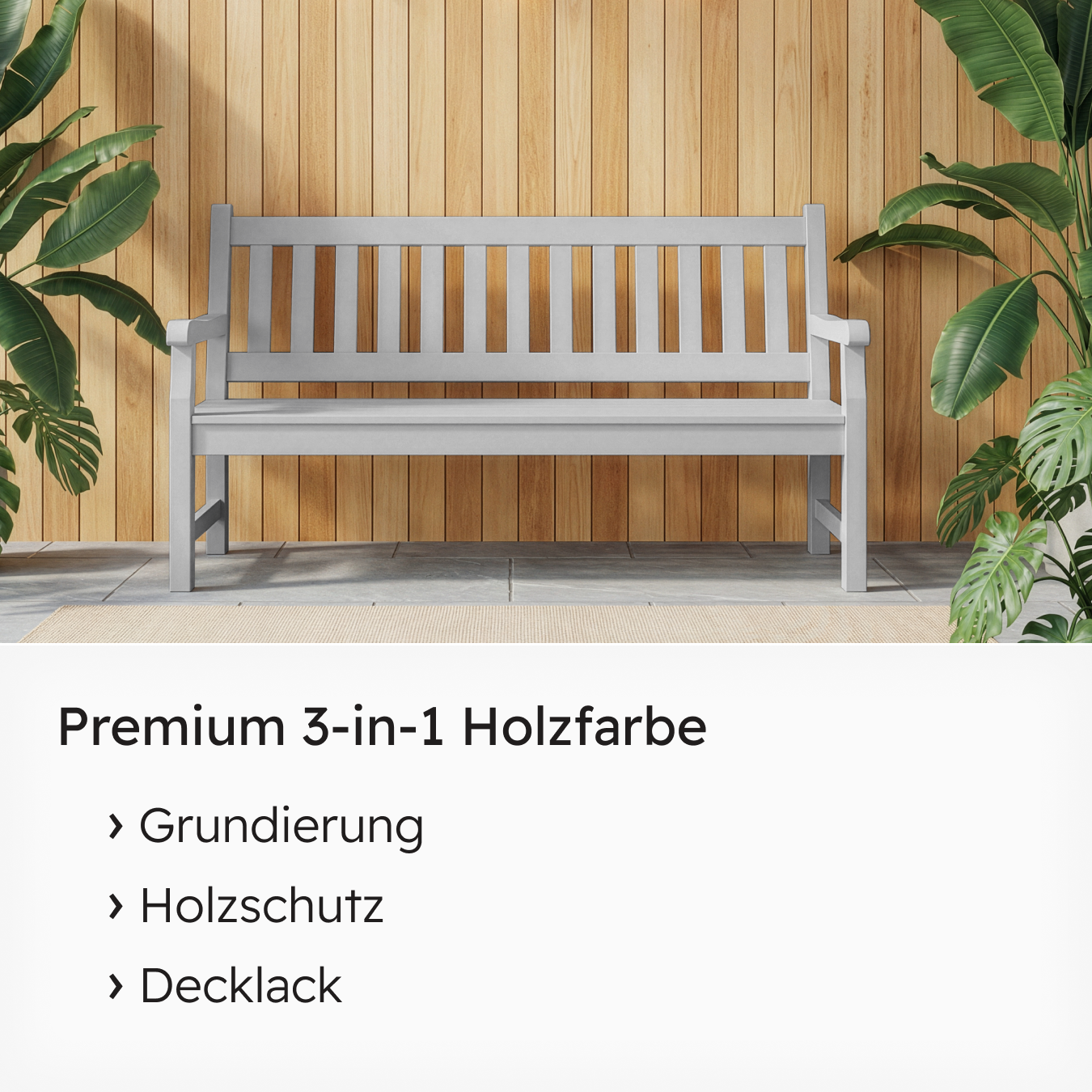 VITON Holzfarbe & Wetterschutzfarbe für Außen KE31 - 3in1 Grundierung & Deckfarbe