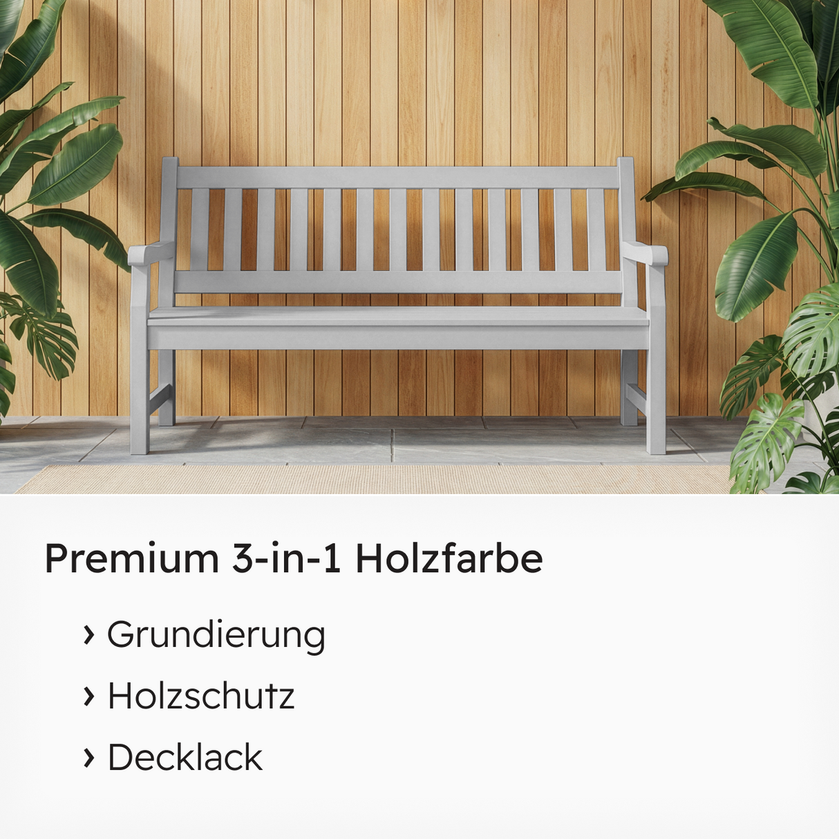 VITON Holzfarbe & Wetterschutzfarbe für Außen KE31 - 3in1 Grundierung & Deckfarbe