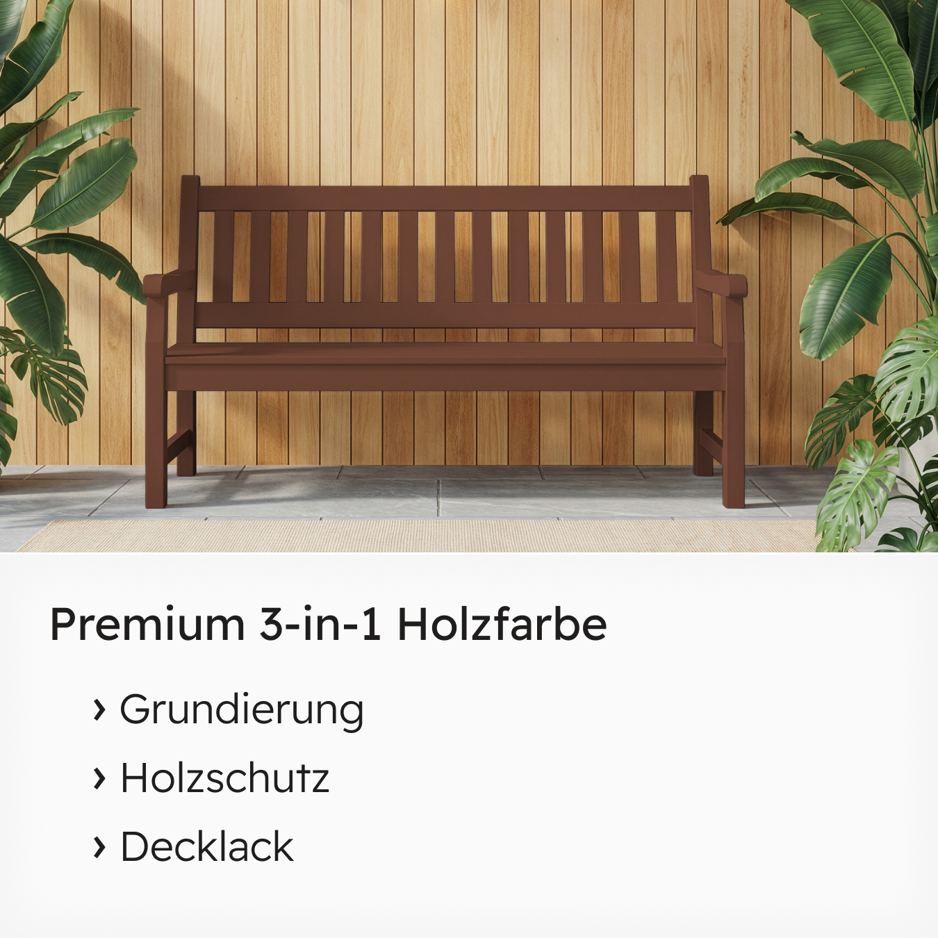 VITON Holzfarbe & Wetterschutzfarbe für Außen KE31 - 3in1 Grundierung & Deckfarbe