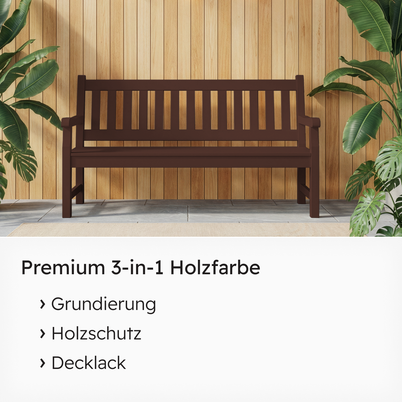 VITON Holzfarbe & Wetterschutzfarbe für Außen KE31 - 3in1 Grundierung & Deckfarbe