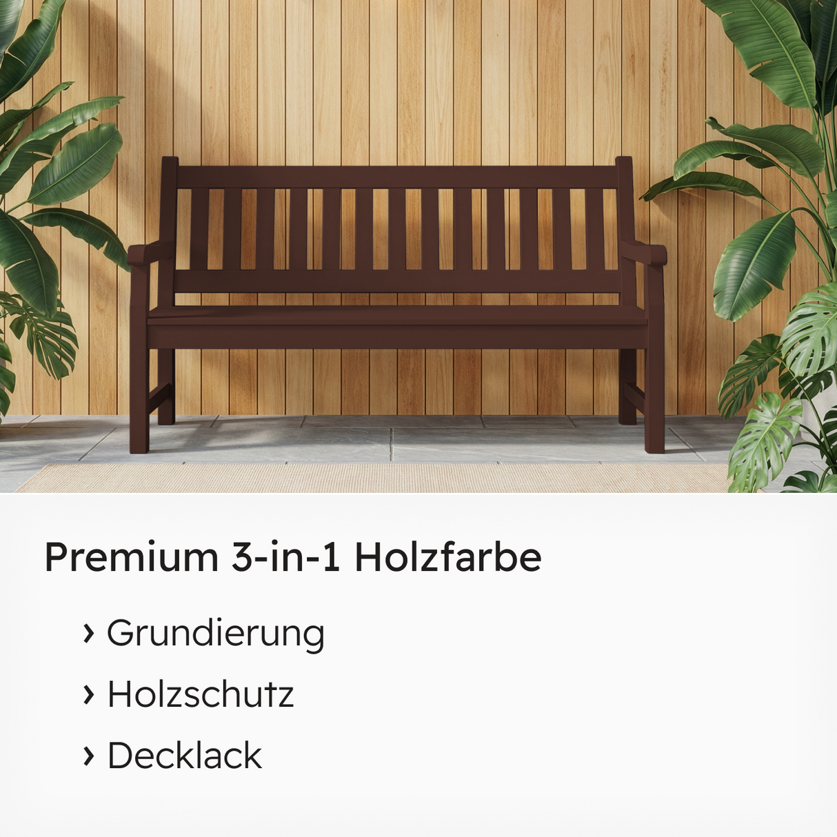 VITON Holzfarbe & Wetterschutzfarbe für Außen KE31 - 3in1 Grundierung & Deckfarbe