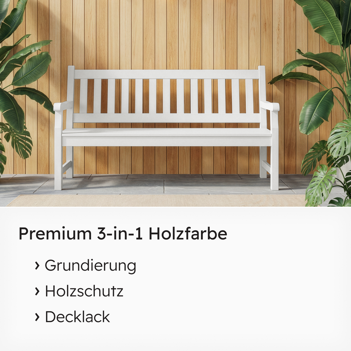 VITON Holzfarbe & Wetterschutzfarbe für Außen KE31 - 3in1 Grundierung & Deckfarbe