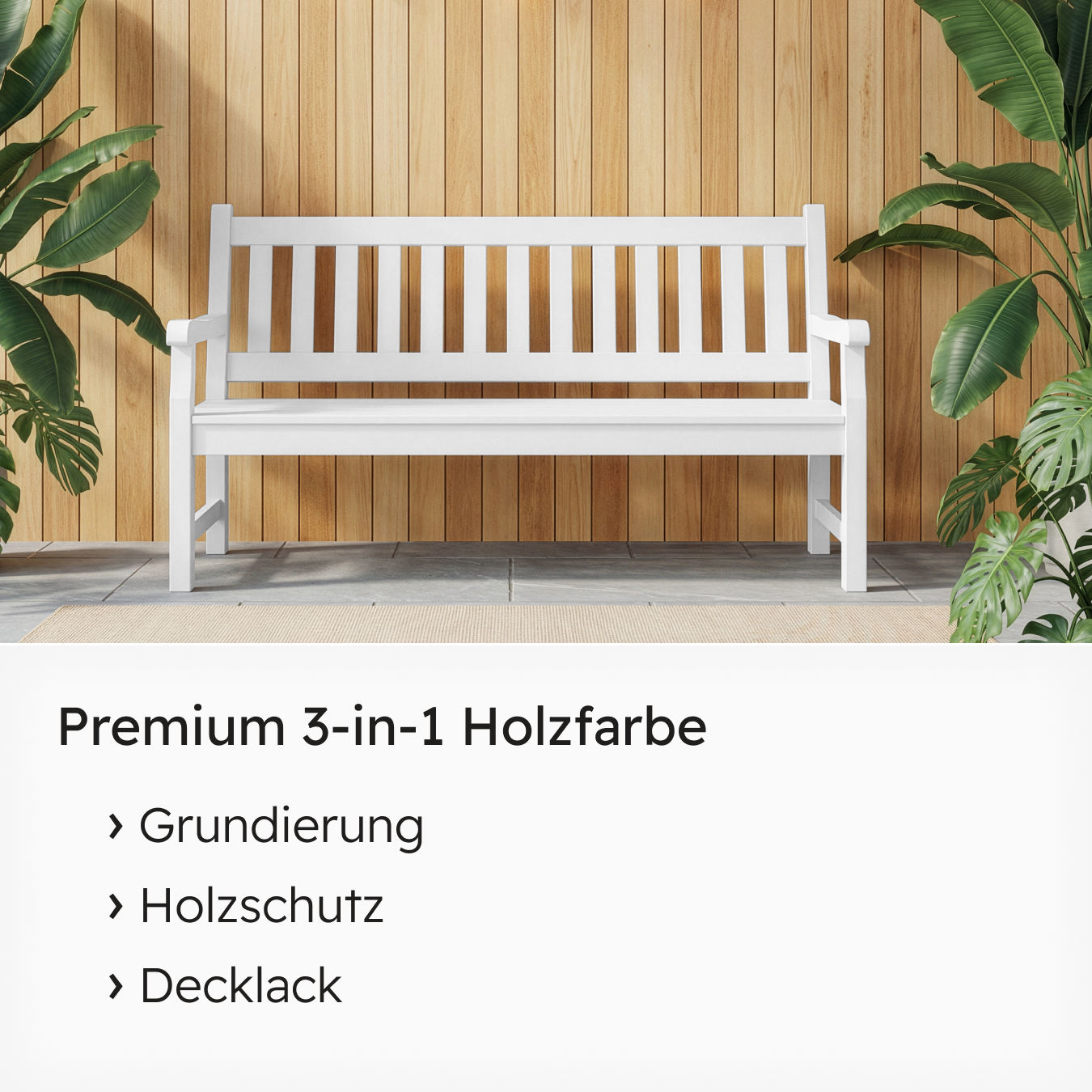VITON Holzfarbe & Wetterschutzfarbe für Außen KE31 - 3in1 Grundierung & Deckfarbe