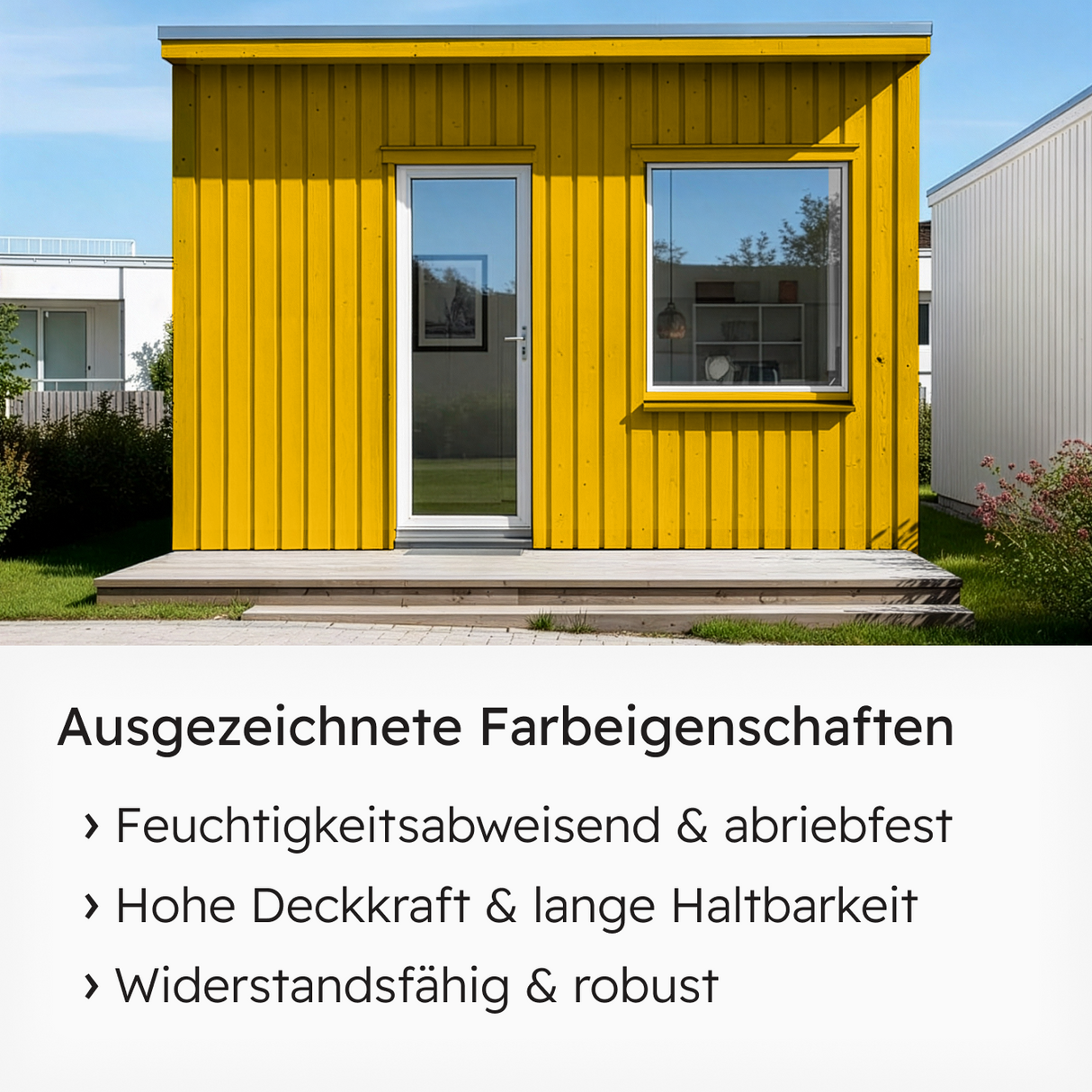 VITON Holzfarbe & Wetterschutzfarbe für Außen KE31 - 3in1 Grundierung & Deckfarbe