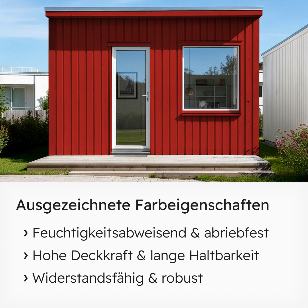 VITON Holzfarbe & Wetterschutzfarbe für Außen KE31 - 3in1 Grundierung & Deckfarbe