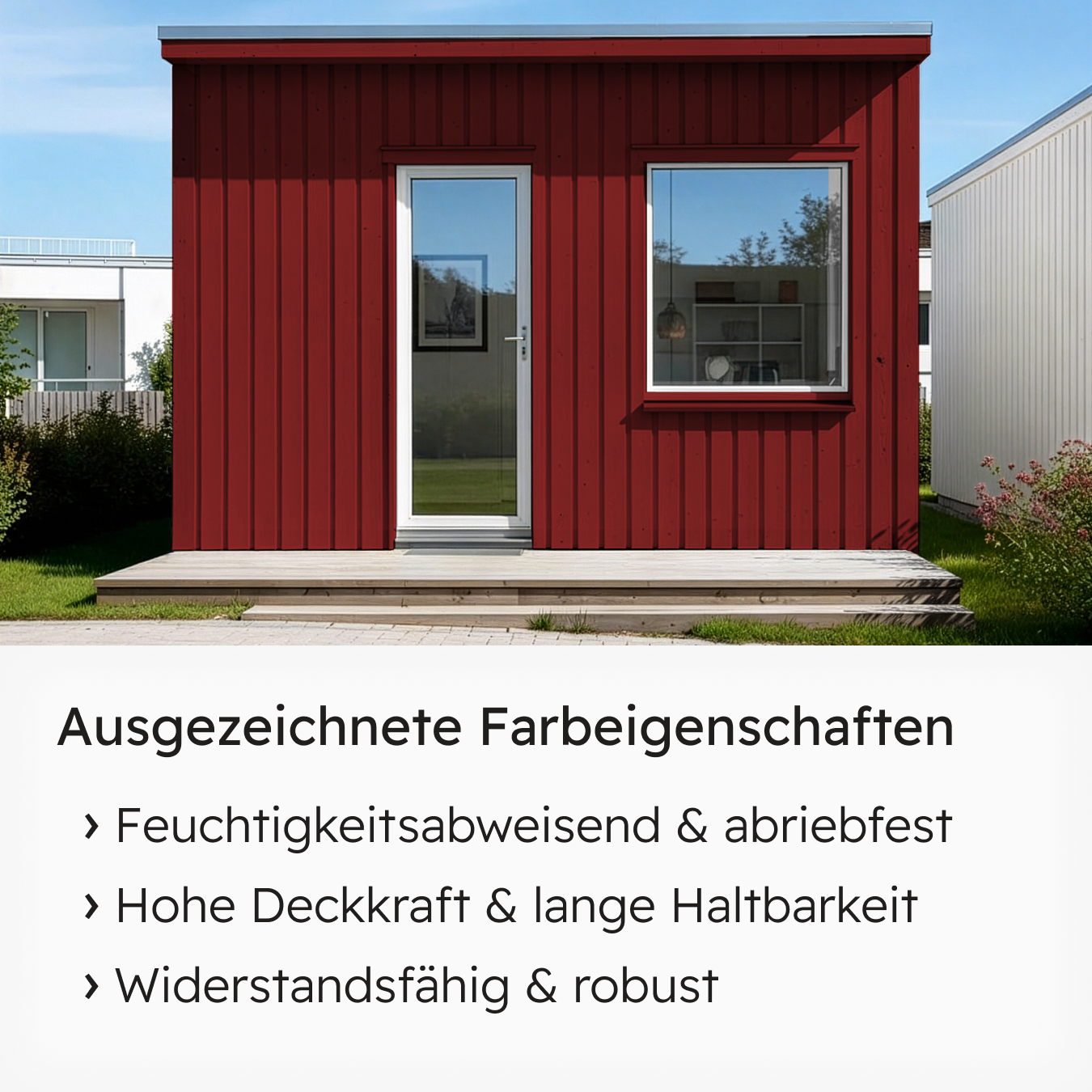 VITON Holzfarbe & Wetterschutzfarbe für Außen KE31 - 3in1 Grundierung & Deckfarbe