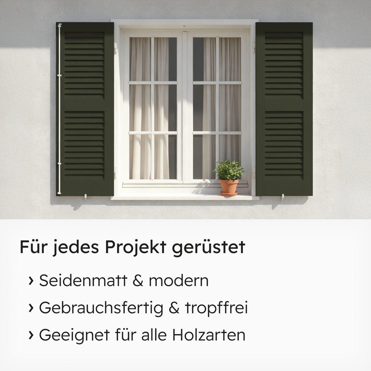 VITON Holzfarbe & Wetterschutzfarbe für Außen KE31 - 3in1 Grundierung & Deckfarbe