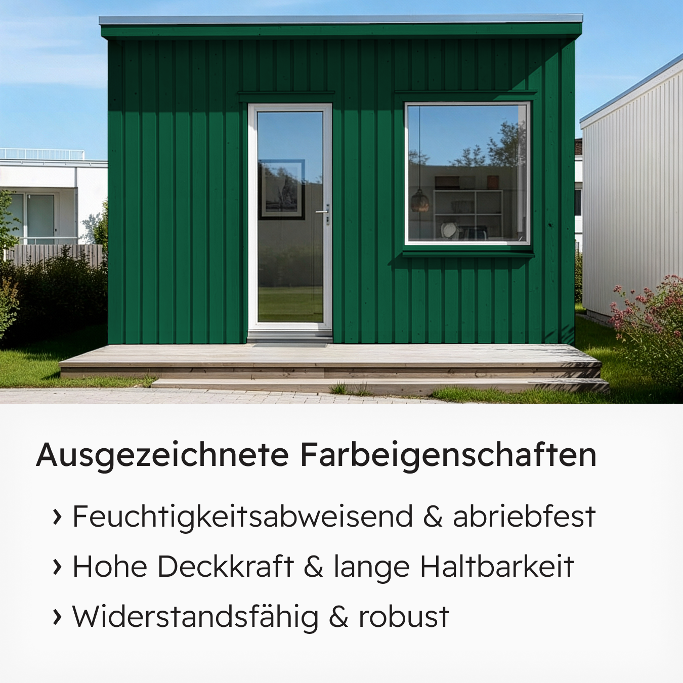 VITON Holzfarbe & Wetterschutzfarbe für Außen KE31 - 3in1 Grundierung & Deckfarbe