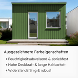 VITON Holzfarbe & Wetterschutzfarbe für Außen KE31 - 3in1 Grundierung & Deckfarbe