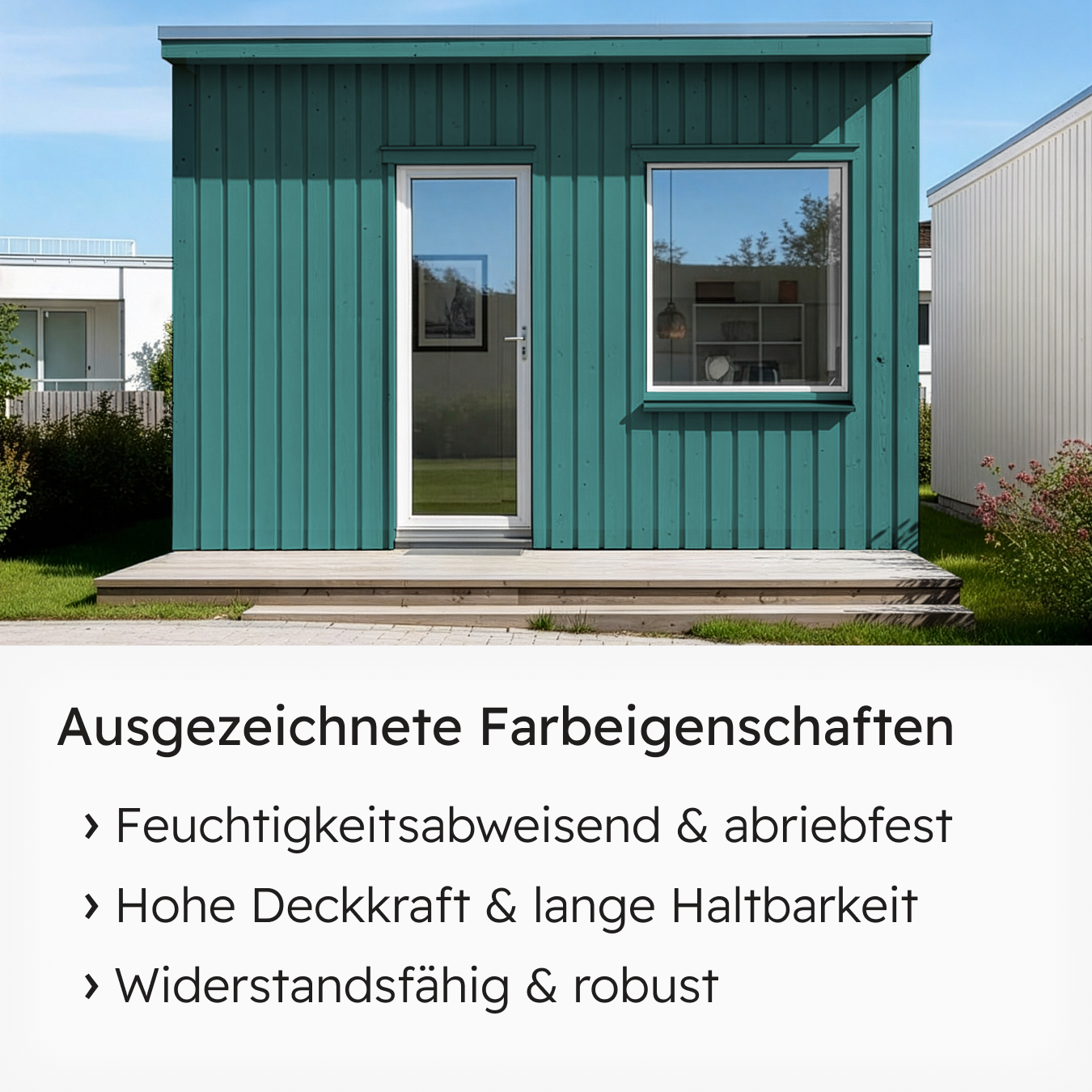 VITON Holzfarbe & Wetterschutzfarbe für Außen KE31 - 3in1 Grundierung & Deckfarbe