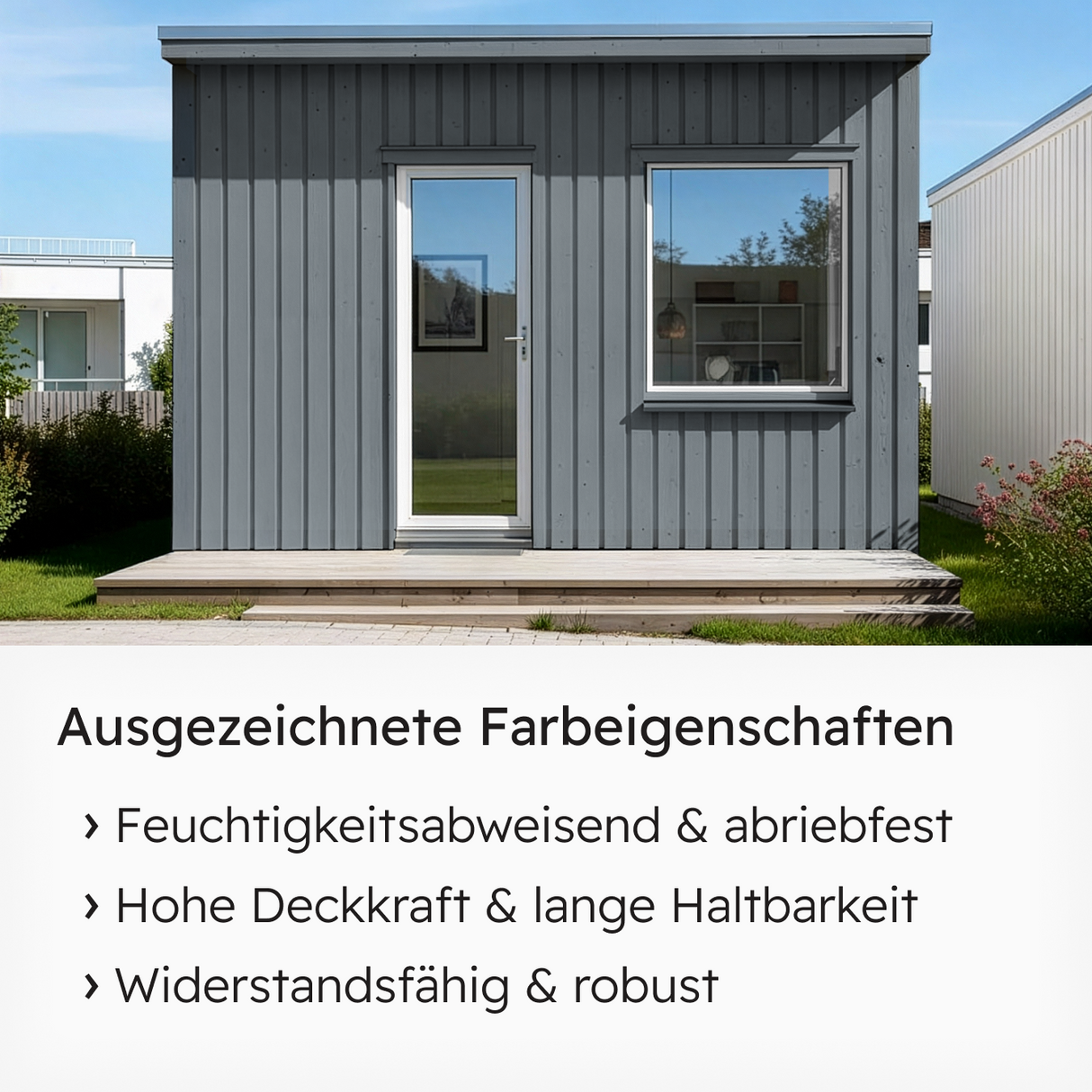 VITON Holzfarbe & Wetterschutzfarbe für Außen KE31 - 3in1 Grundierung & Deckfarbe
