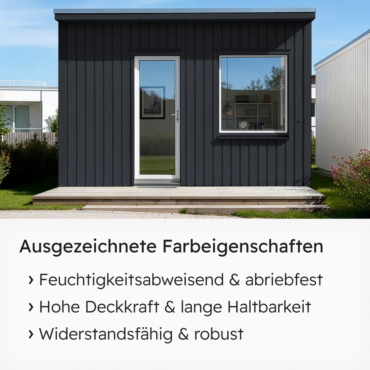 VITON Holzfarbe & Wetterschutzfarbe für Außen KE31 - 3in1 Grundierung & Deckfarbe