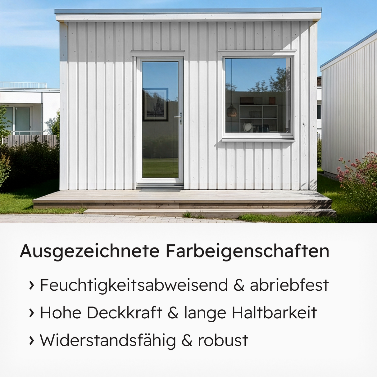 VITON Holzfarbe & Wetterschutzfarbe für Außen KE31 - 3in1 Grundierung & Deckfarbe