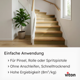 VITON Holzfarbe & Wetterschutzfarbe für Außen KE31 - 3in1 Grundierung & Deckfarbe