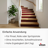 VITON Holzfarbe & Wetterschutzfarbe für Außen KE31 - 3in1 Grundierung & Deckfarbe