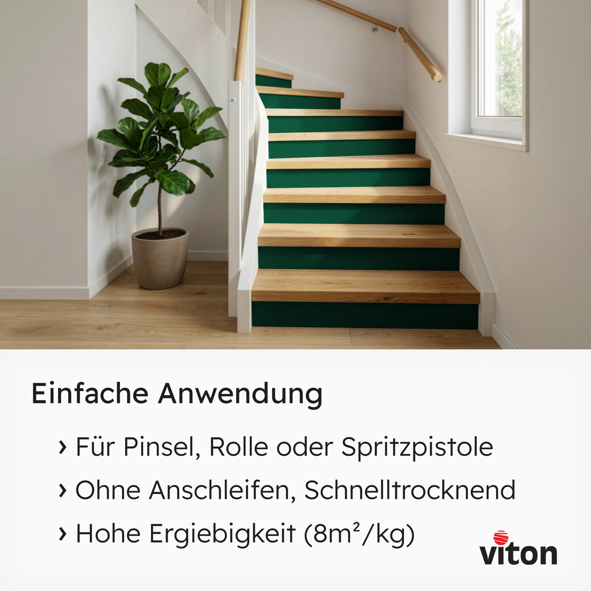VITON Holzfarbe & Wetterschutzfarbe für Außen KE31 - 3in1 Grundierung & Deckfarbe