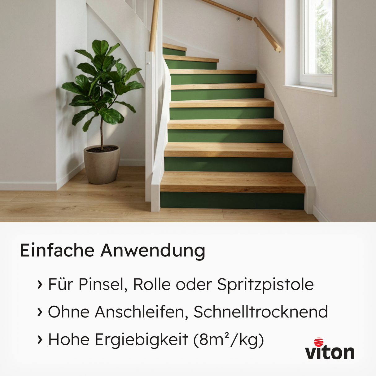 VITON Holzfarbe & Wetterschutzfarbe für Außen KE31 - 3in1 Grundierung & Deckfarbe