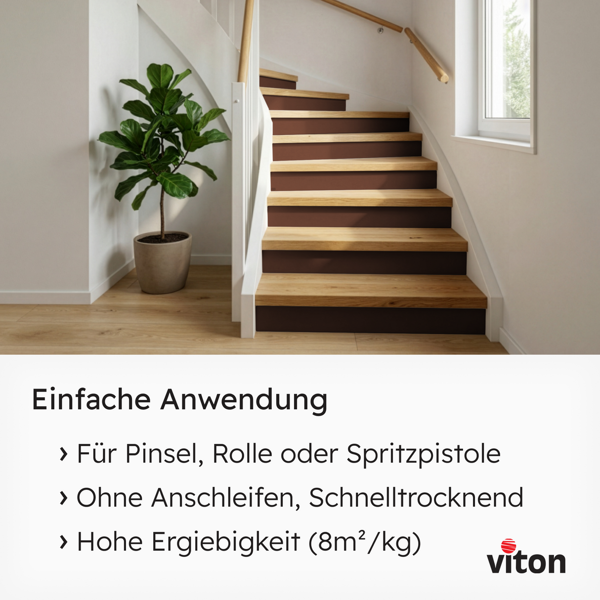 VITON Holzfarbe & Wetterschutzfarbe für Außen KE31 - 3in1 Grundierung & Deckfarbe