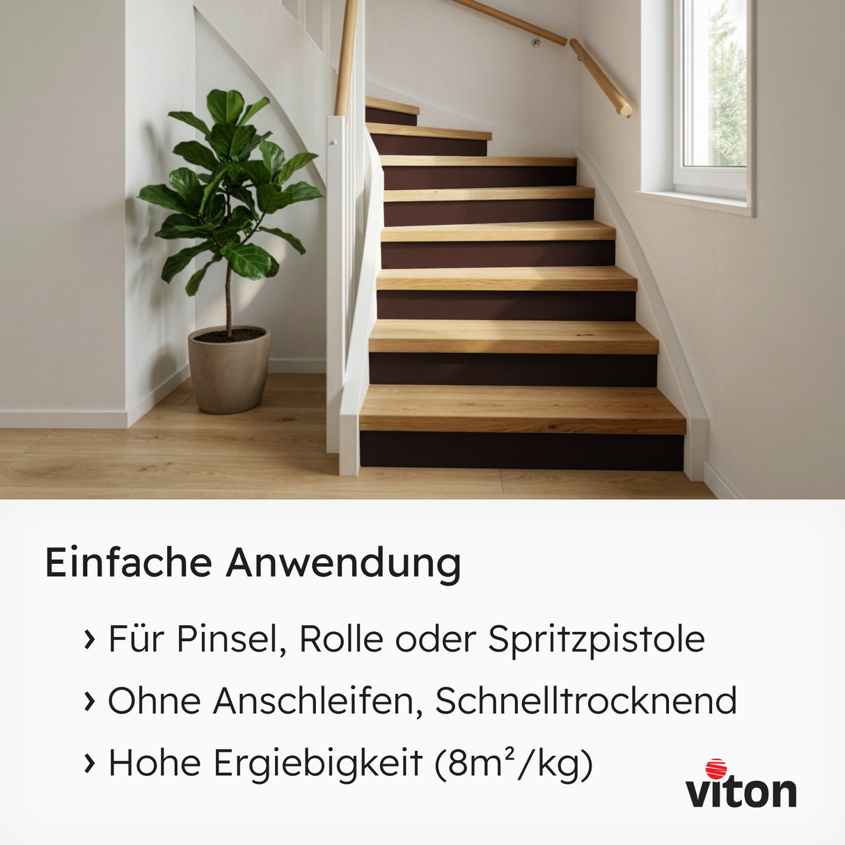 VITON Holzfarbe & Wetterschutzfarbe für Außen KE31 - 3in1 Grundierung & Deckfarbe