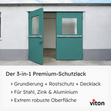 VITON Metallfarbe KE31: 3-in-1 inkl. Rostschutz & Grundierung