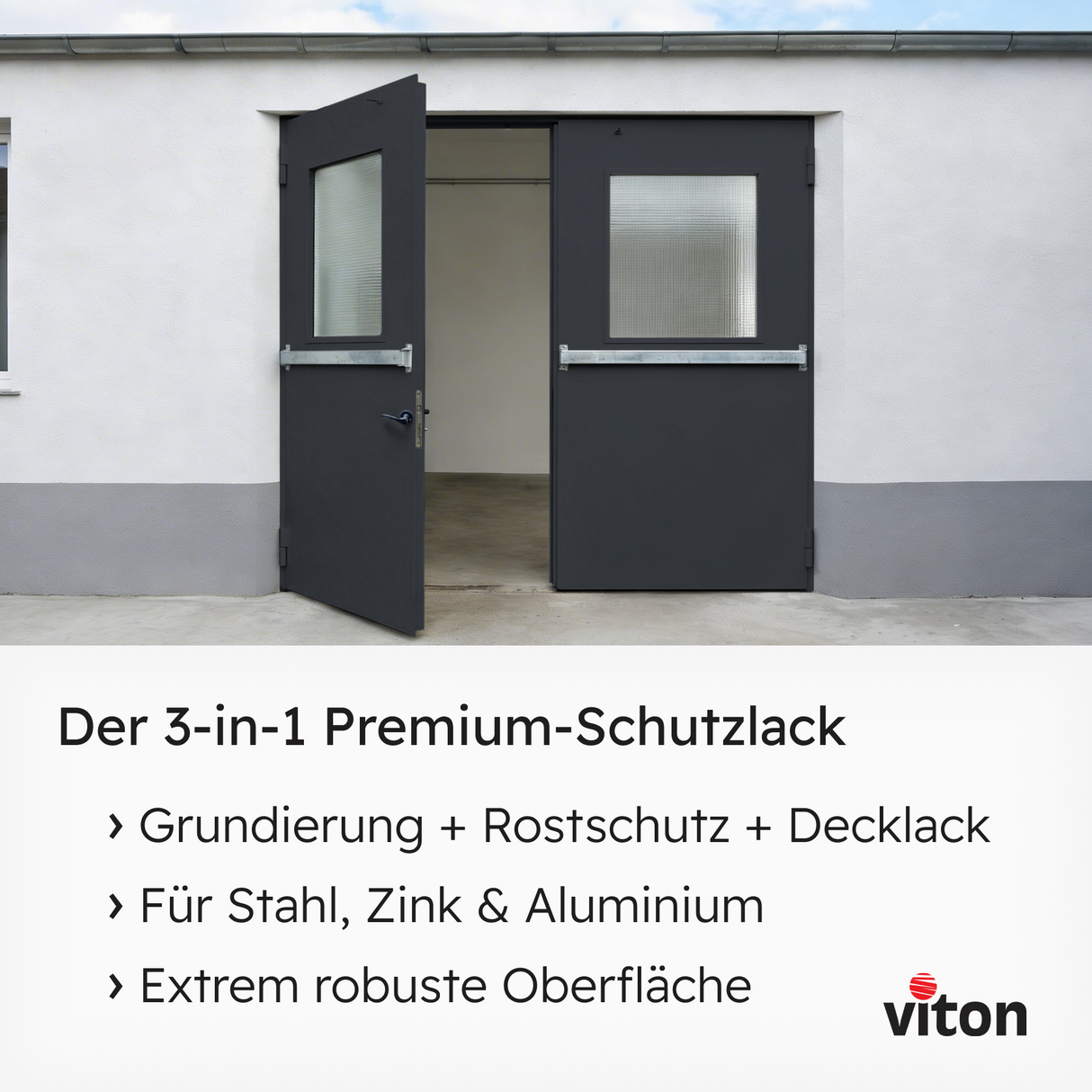 VITON Metallfarbe KE31: 3-in-1 inkl. Rostschutz & Grundierung