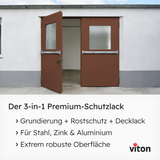 VITON Metallfarbe KE31: 3-in-1 inkl. Rostschutz & Grundierung