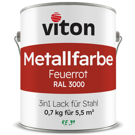VITON Metallfarbe KE31: 3-in-1 inkl. Rostschutz & Grundierung