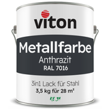 VITON Metallfarbe KE31: 3-in-1 inkl. Rostschutz & Grundierung