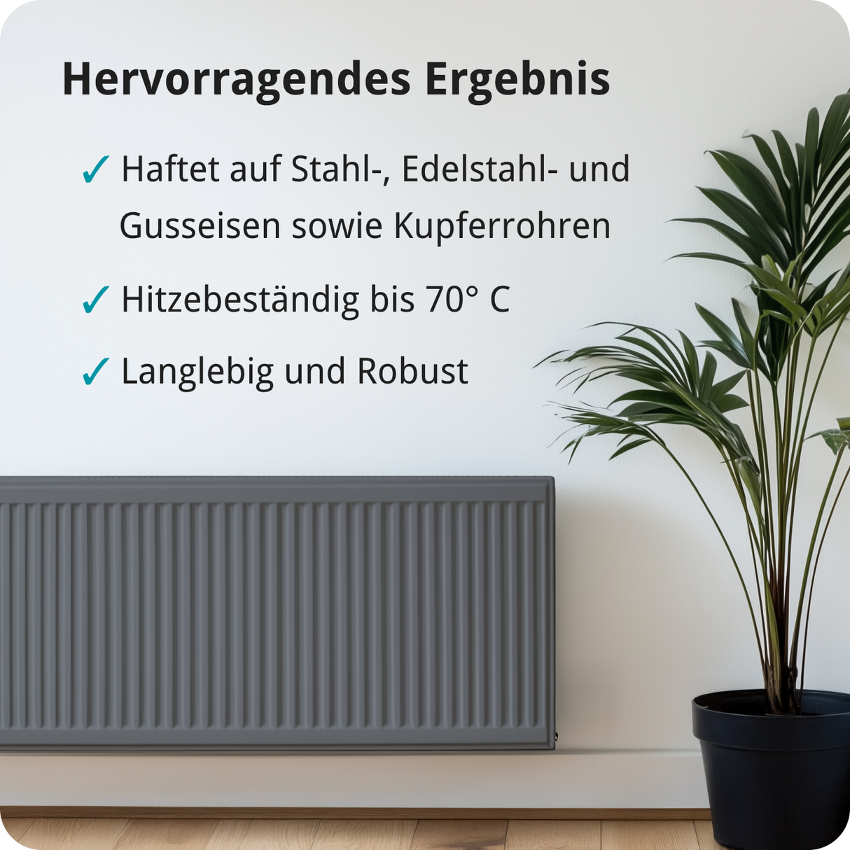 Berico Heizkörperlack - Die Heizungsfarbe auch für Kupferrohre - Warmes Weiss / Reinweiss 0.7 kg - Berico Farben