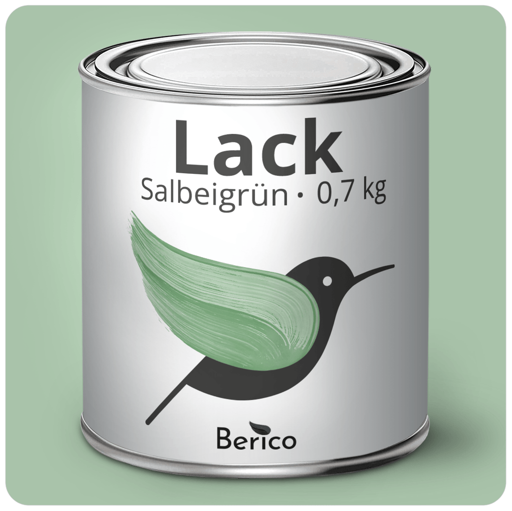 BERICO Lack: Der wasserbasierte Acryllack für dein Projekt - Salbeigrün 0.7 Kg - Berico Farben