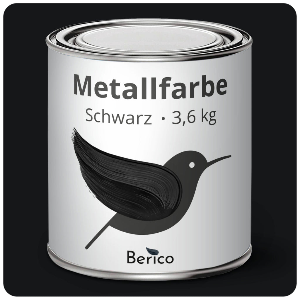 BERICO Metallfarbe: geruchsarmer und stark haftender 3-in-1 Lack - Schwedenrot 0.7 Kg - Berico Farben