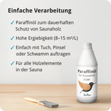 BERICO Paraffinöl: Pflegeöl zum Schutz von Saunaholz - 2 Liter - Berico Farben
