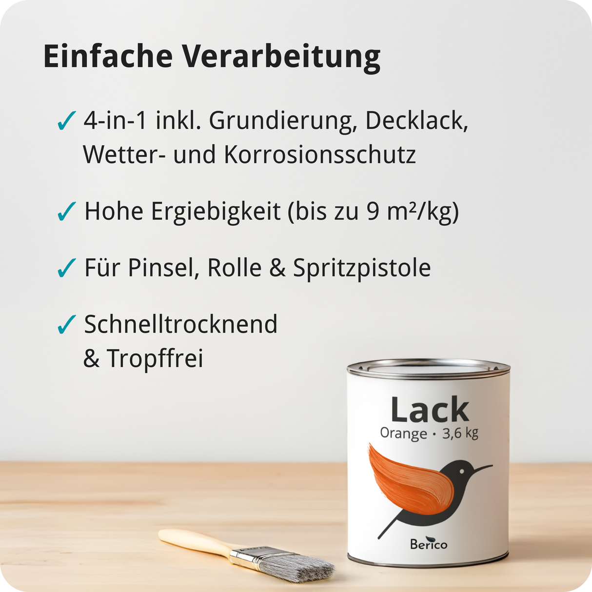 BERICO Lack: Der wasserbasierte Acryllack für dein Projekt