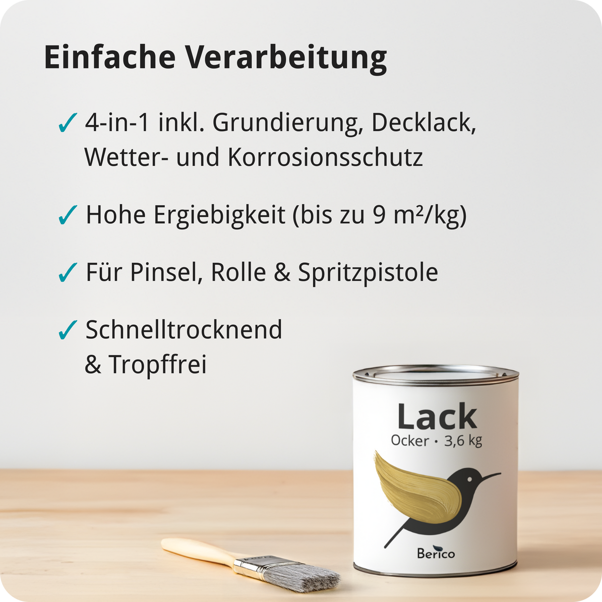 BERICO Lack: Der wasserbasierte Acryllack für dein Projekt
