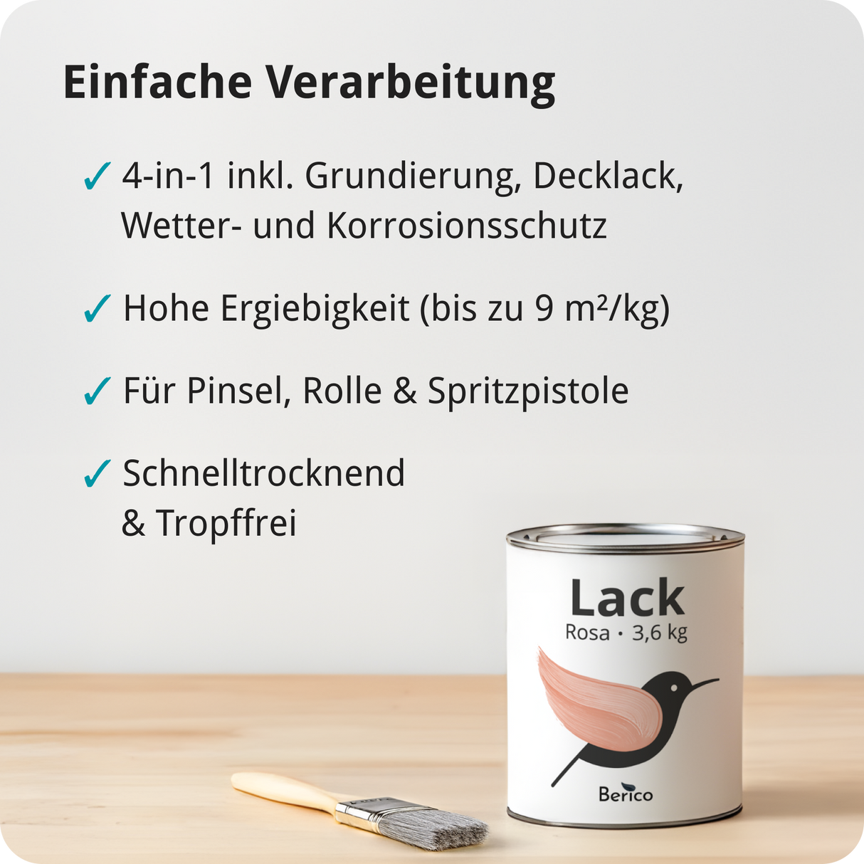 BERICO Lack: Der wasserbasierte Acryllack für dein Projekt