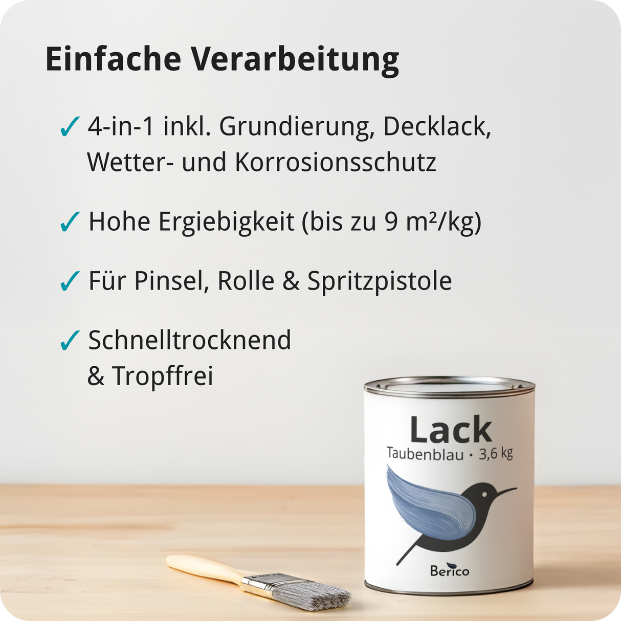 BERICO Lack: Der wasserbasierte Acryllack für dein Projekt