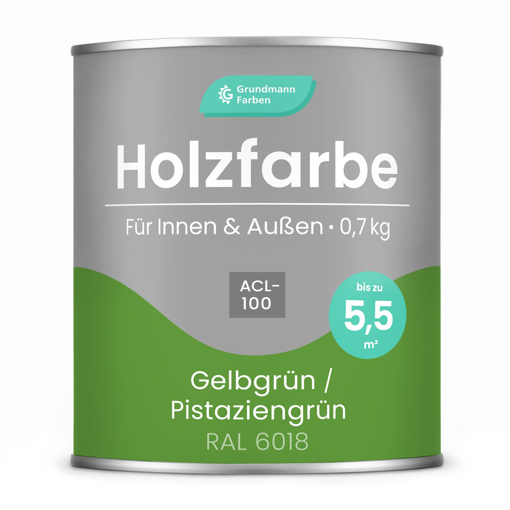 GRUNDMANN Holzfarbe & Wetterschutzfarbe: 3 - in - 1 Holzanstrich inkl. Grundierung - RAL 9002 – Grauweiß 0.7 Kg - Berico Farben