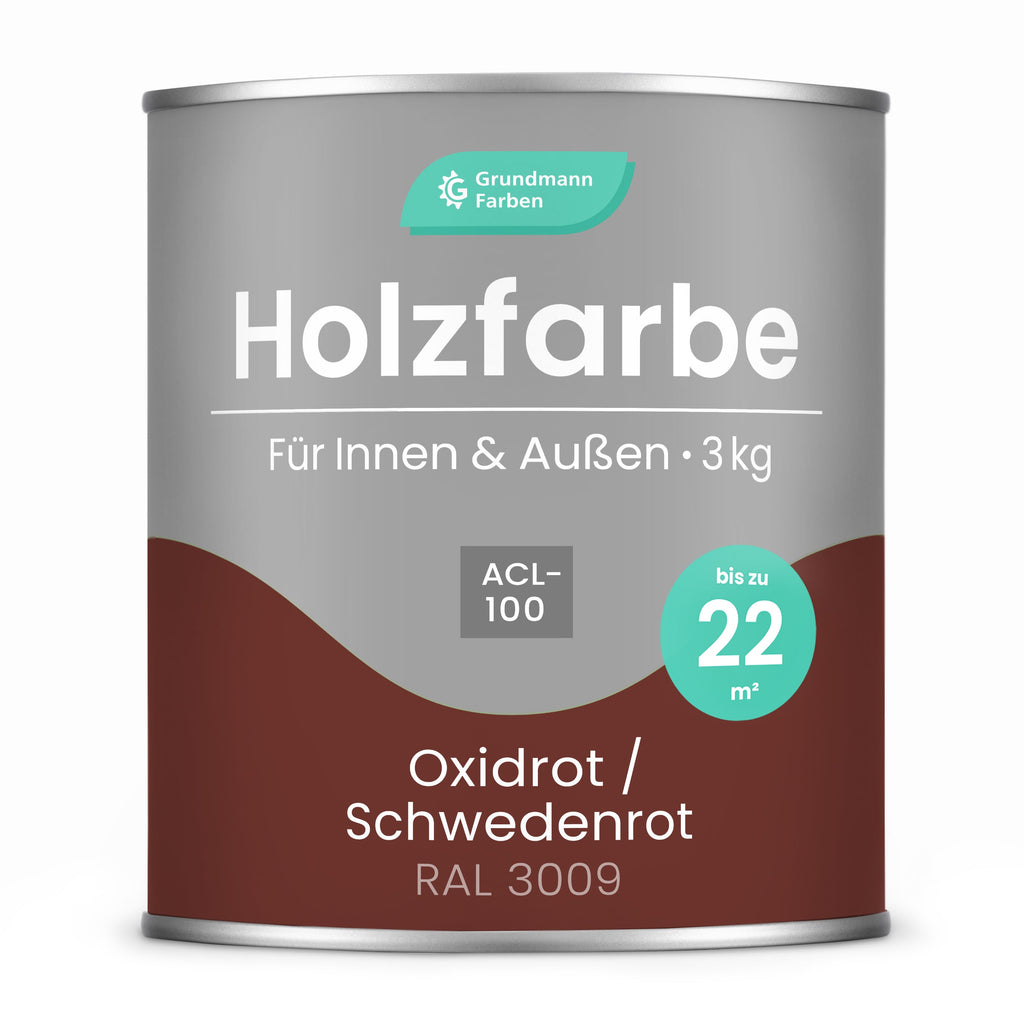 GRUNDMANN Holzfarbe & Wetterschutzfarbe: 3 - in - 1 Holzanstrich inkl. Grundierung - RAL 9002 – Grauweiß 0.7 Kg - Berico Farben