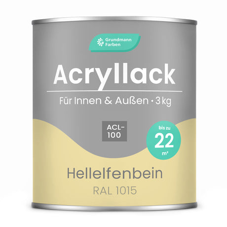 GRUNDMANN Acryllack: Premium 4-in-1 Lack, Buntlack und Möbelfarbe