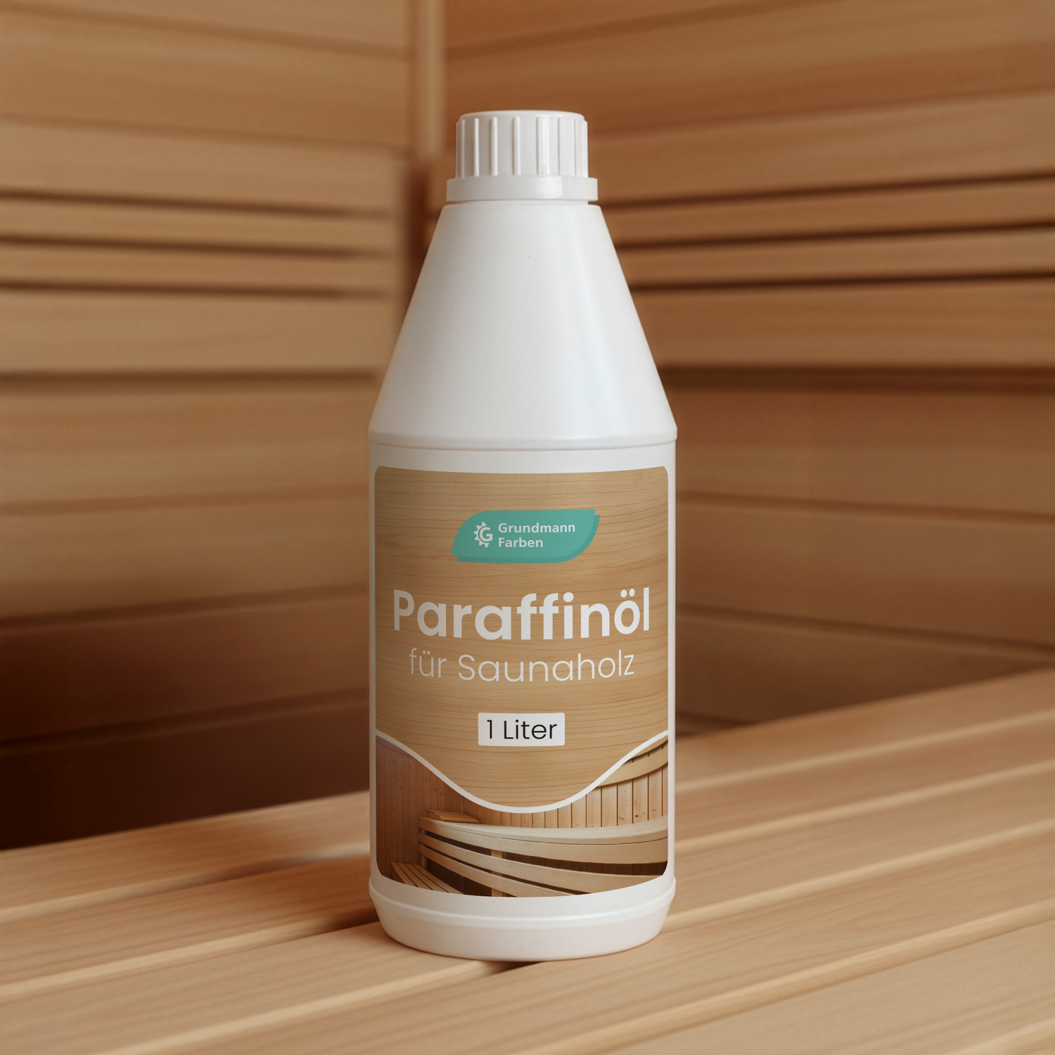 Grundmann Pflegeöl für die Sauna - Paraffinöl - Natürliches Pflegeöl zum Schutz von Saunaholz - Schützt das Holz