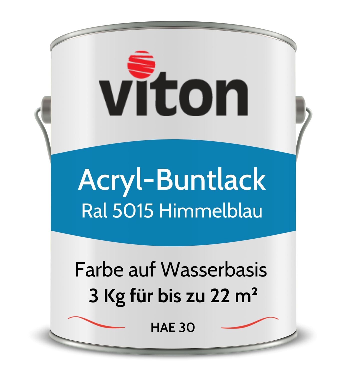 VITON Buntlack & Möbelfarbe HAE 30 - Vielseitig und Umweltschonend - 3 Kg RAL 9016 – Verkehrsweiss - Berico Farben