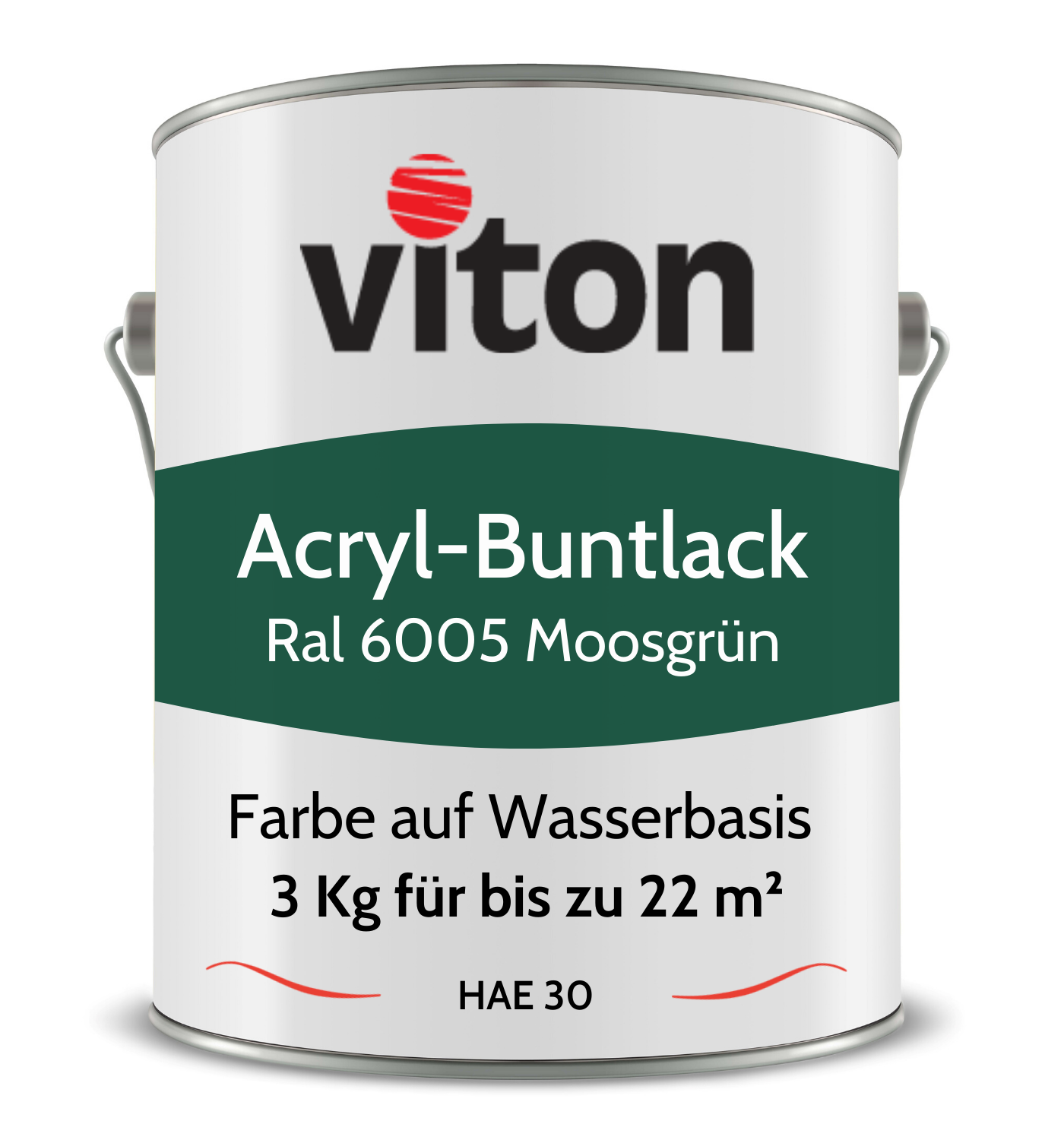 VITON Buntlack & Möbelfarbe HAE 30 - Vielseitig und Umweltschonend - 3 Kg RAL 9016 – Verkehrsweiss - Berico Farben