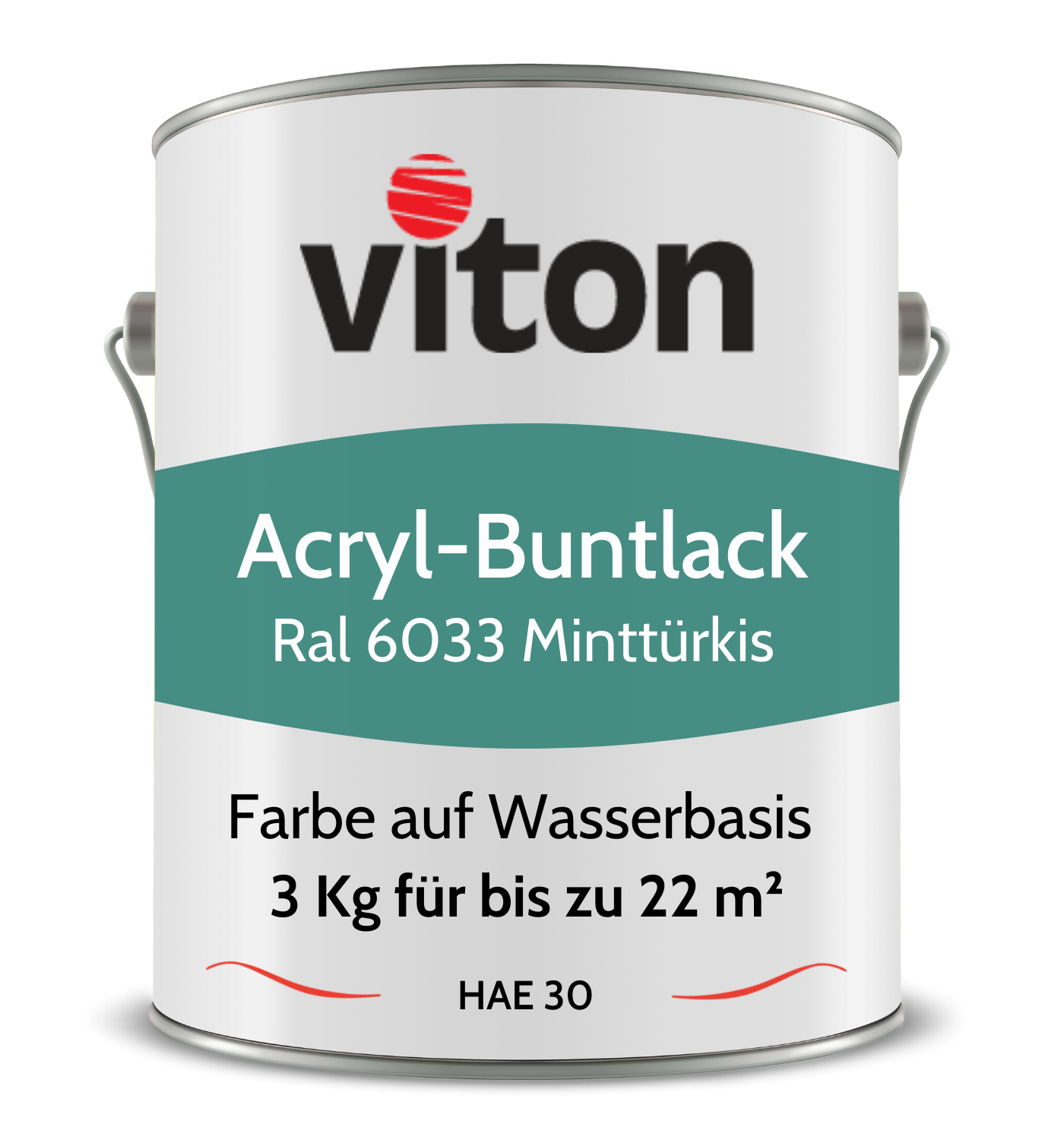 VITON Buntlack & Möbelfarbe HAE 30 - Vielseitig und Umweltschonend - 3 Kg RAL 9016 – Verkehrsweiss - Berico Farben