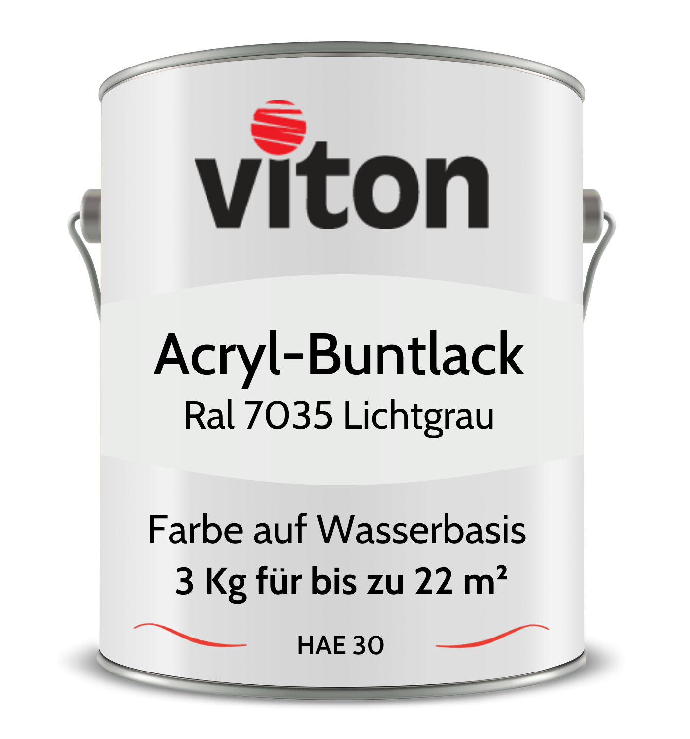 VITON Buntlack & Möbelfarbe HAE 30 - Vielseitig und Umweltschonend - 3 Kg RAL 9016 – Verkehrsweiss - Berico Farben