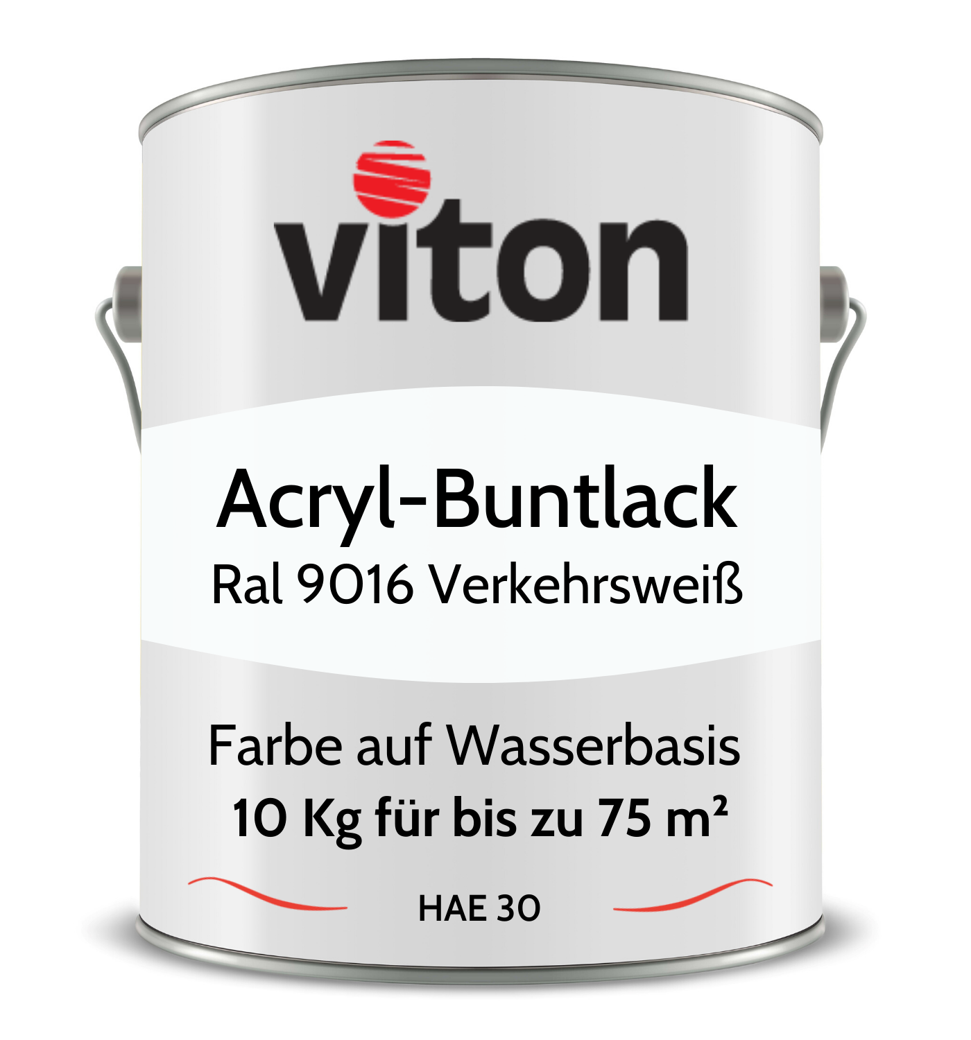 VITON Buntlack & Möbelfarbe HAE 30 - Vielseitig und Umweltschonend - 3 Kg RAL 9016 – Verkehrsweiss - Berico Farben