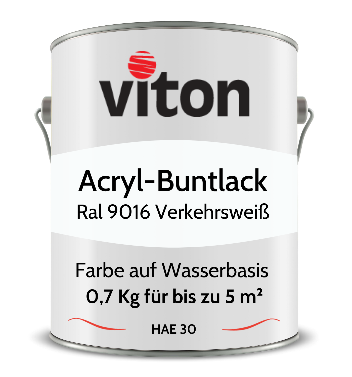 VITON Buntlack & Möbelfarbe HAE 30 - Vielseitig und Umweltschonend - 3 Kg RAL 9016 – Verkehrsweiss - Berico Farben