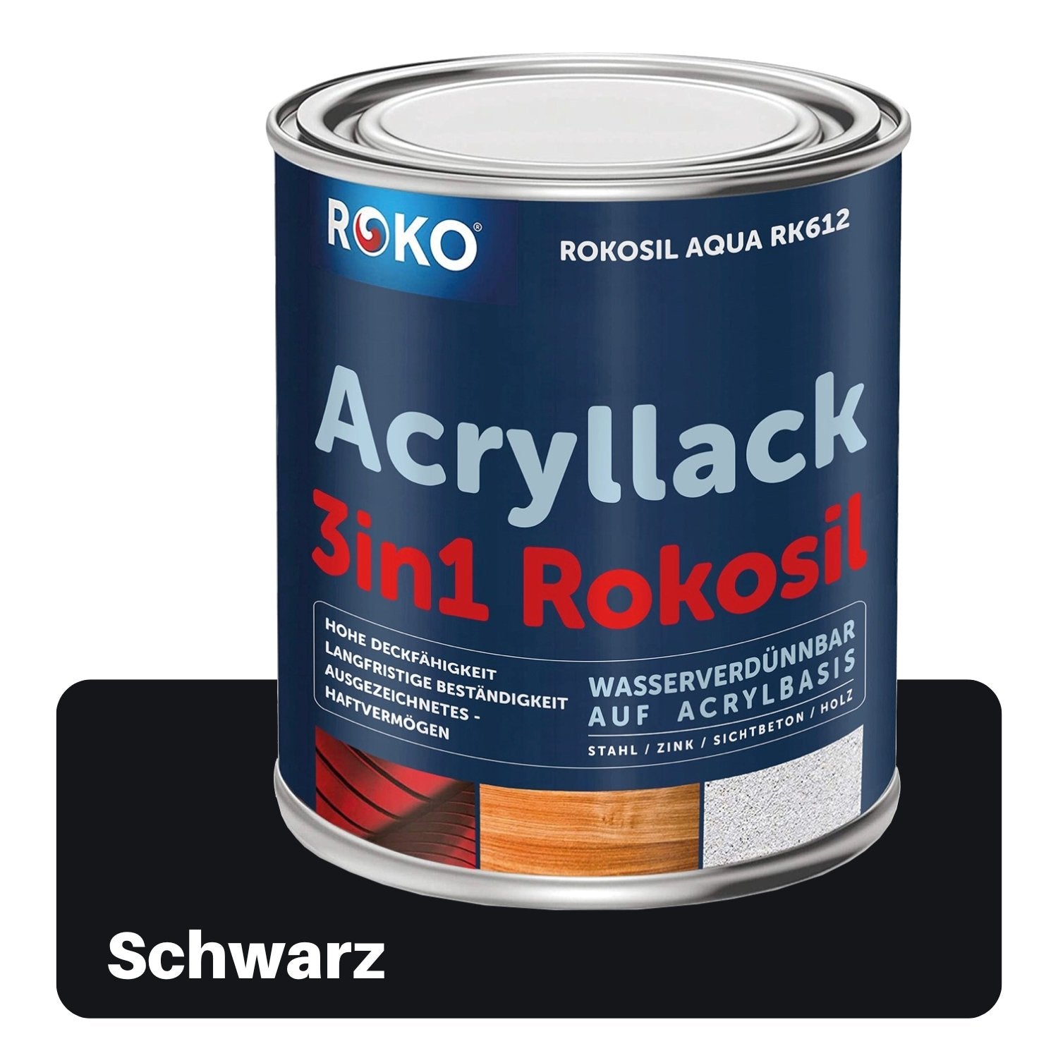 ROKO Acryllack & Buntlack: Der Multifunktionslack - 0.7 Kg Weiss - Berico Farben