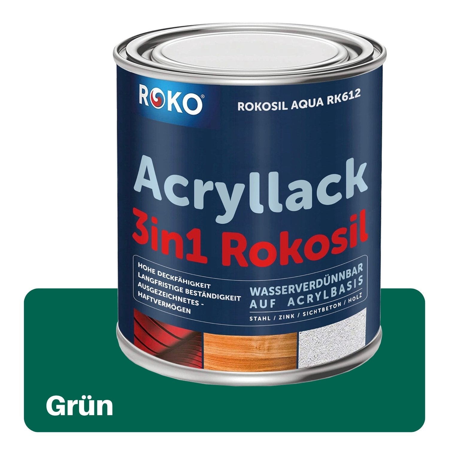 ROKO Acryllack & Buntlack: Der Multifunktionslack - 0.7 Kg Weiss - Berico Farben