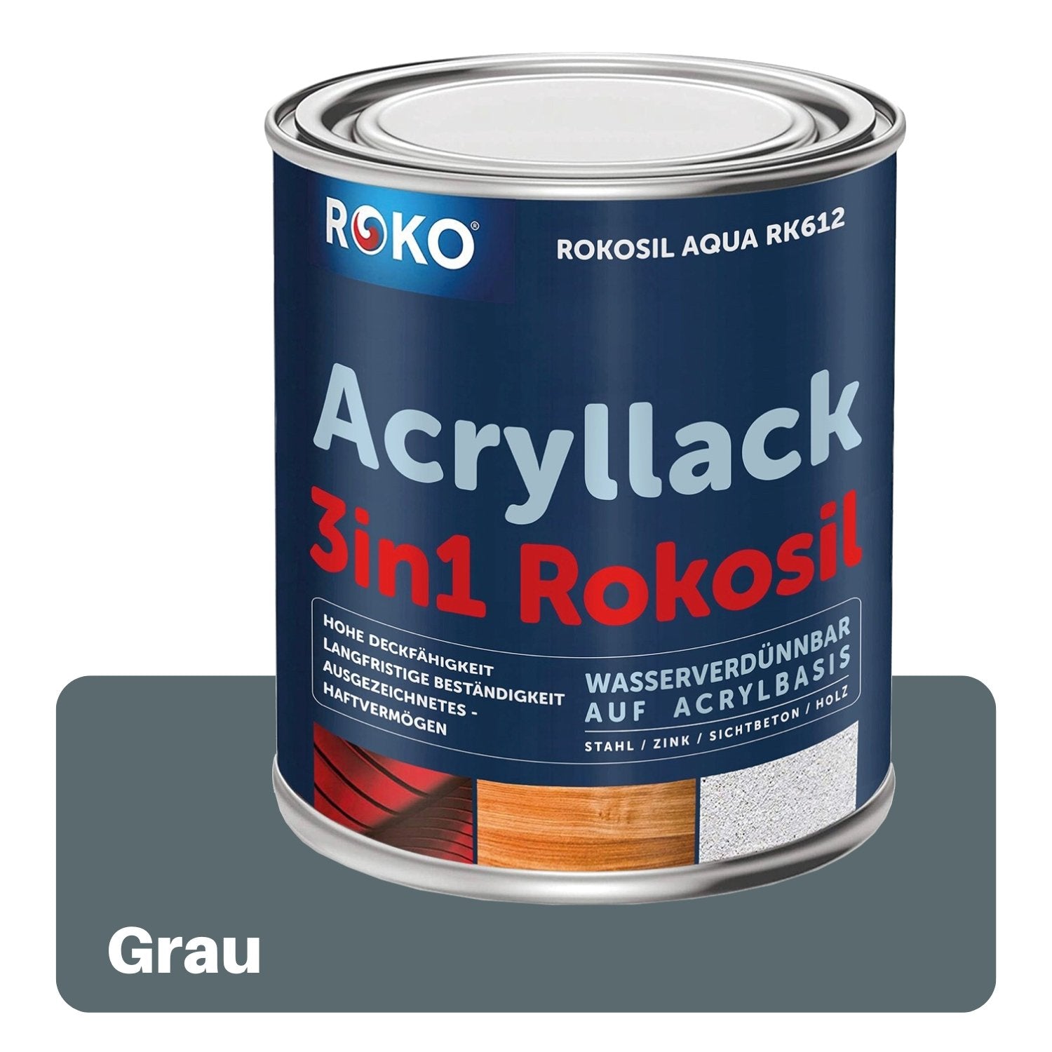 ROKO Acryllack & Buntlack: Der Multifunktionslack - 0.7 Kg Weiss - Berico Farben