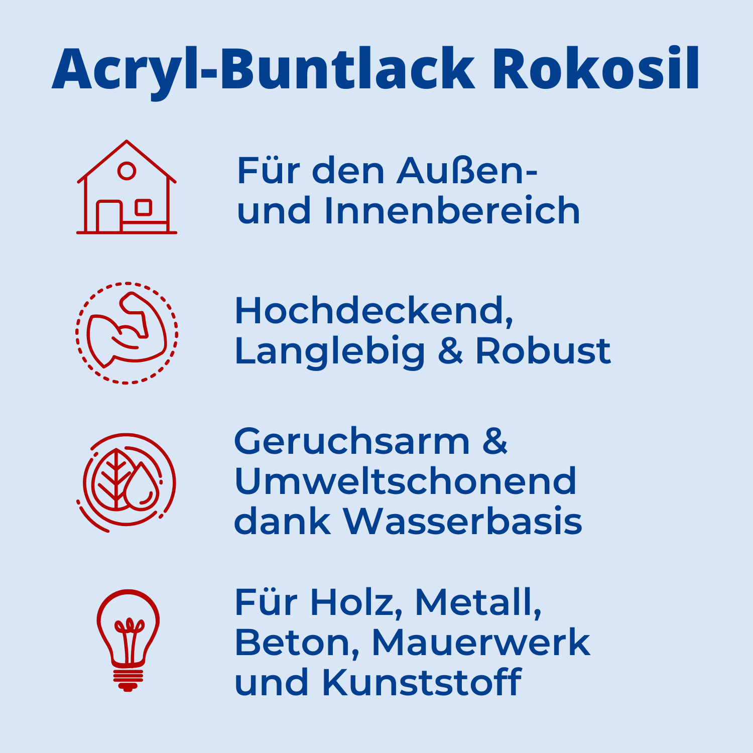 ROKO Acryllack & Buntlack: Der Multifunktionslack - 0.7 Kg Weiss - Berico Farben